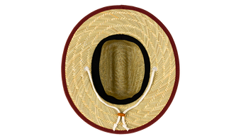 Stylish straw sun hat with a wide brim and adjustable chin strap, perfect for infants and toddlers enjoying outdoor adventures.
