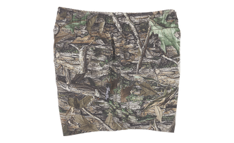 Camo-patterned shorts featuring an elastic waistband, designed for active kids who embrace the surf-snow-skate lifestyle.