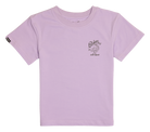 Light purple kids' t-shirt featuring a stylish "Surf Squad" graphic on the chest, perfect for young surf enthusiasts.