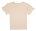 Light beige children's t-shirt with short sleeves and a classic crew neck, designed for comfort and style.