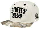 Stylish Durban SB snapback hat featuring bold BinkyBro logo and a unique patterned brim for kids and youth.