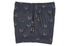 Stylish swim shorts featuring a palm tree pattern, perfect for kids' beach days and summer adventures.