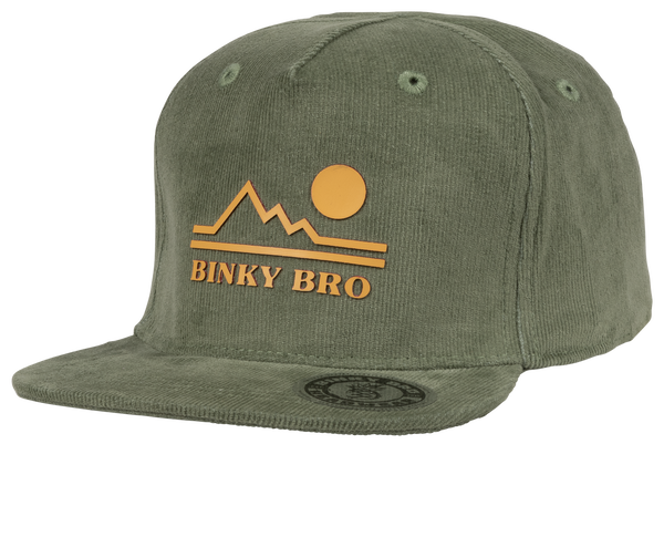 Log Cabins Snapback | Green Corduroy | Yellow Logo | Infant