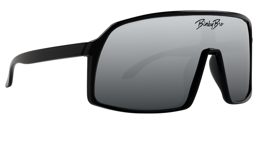 Our Monteverde Chrome sunglasses have black rims with a chrome reflective colored lens. Our BinkyBro signature logo is present on the top-middle of the lens. Size fits best for kids in the 18 months - 5 year range. Toddler sunglasses