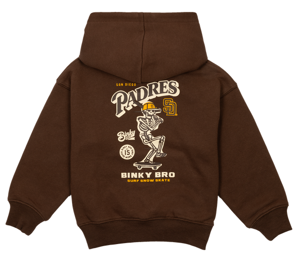Y♥Broski パーカー Sサイズ xizle PadresSkellyHoodBrown_1_grande