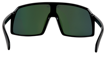 Stylish Monteverde sunglasses in purple with a sleek black frame and green-tinted lenses, perfect for outdoor adventures.