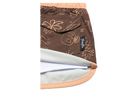 Stylish brown snapback featuring a unique design with palm trees and skulls, perfect for kids' surf and skate adventures.