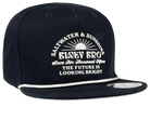 Navy snapback hat featuring "Saltwater & Sunshine" and "The Future Is Looking Bright" text, designed for kids.