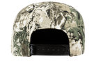 Back view of the Tiree snapback hat featuring a camouflage pattern, designed for stylish outdoor adventures.
