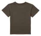 Brown short-sleeve t-shirt for kids, featuring a simple and stylish design suitable for everyday wear.