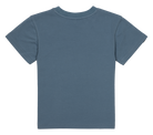 Back view of a blue Wave Control t-shirt for kids, featuring a simple and stylish design suitable for active play.