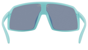 Teal Monteverde sunglasses featuring a bold frame and mirrored lenses, perfect for stylish sun protection.
